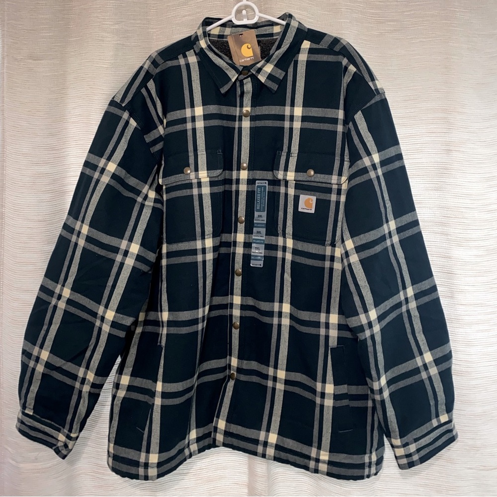 Carhartt Sherpa Lined Coat - Ink Green